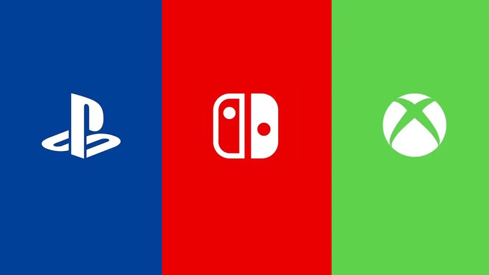 Icons representing major gaming platforms like Xbox, PlayStation, and PC