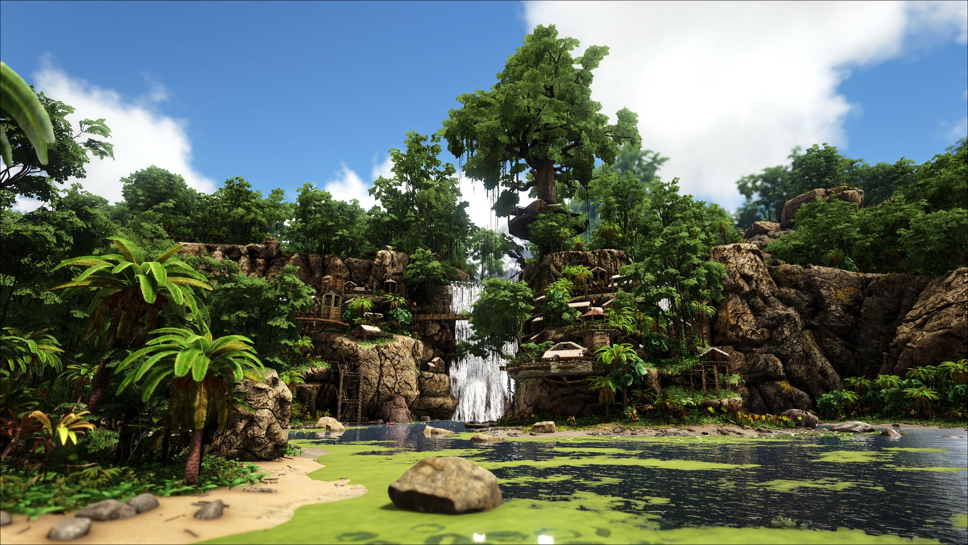 Screenshot from Ark Survival Evolved featuring the Lost Ark theme