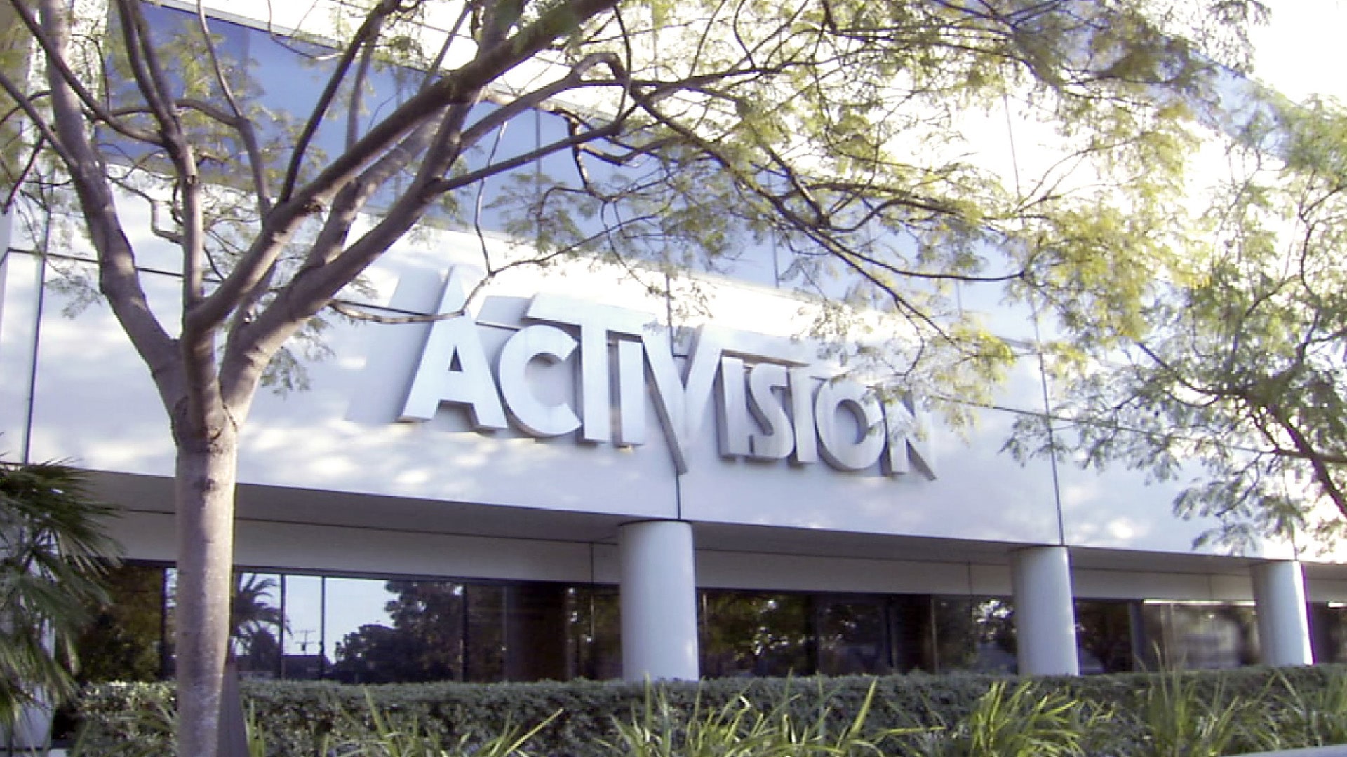 Exterior view of the Activision Blizzard corporate office building.