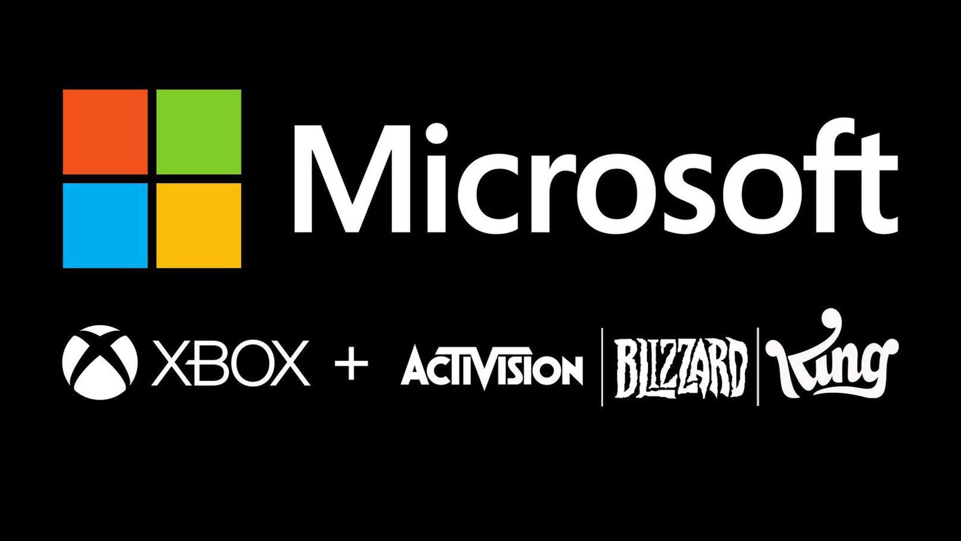Visual representation of the acquisition deal between Microsoft and Activision Blizzard.