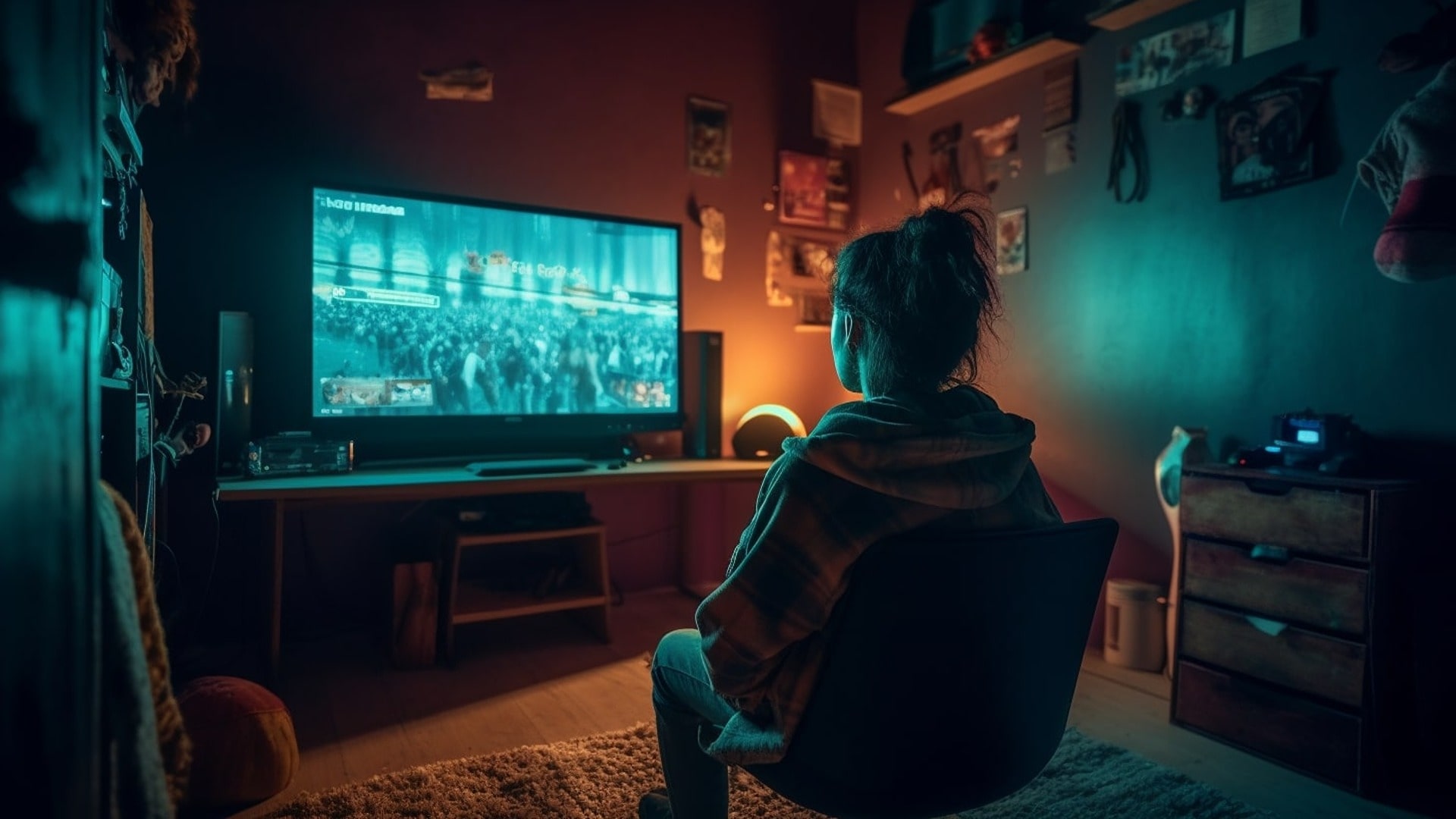 Cloud Gaming Enhancing the Xbox Console Experience. Gamer using an Xbox console, leveraging cloud gaming capabilities.