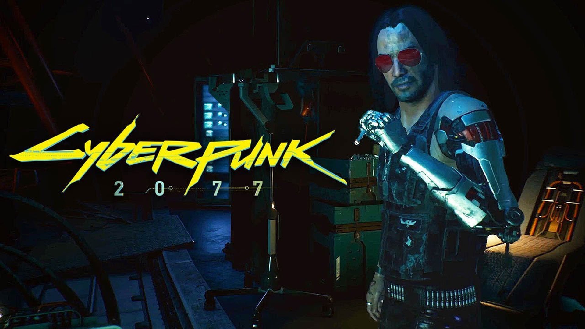 In-game screenshot of Cyberpunk 2077 depicting a futuristic urban scene