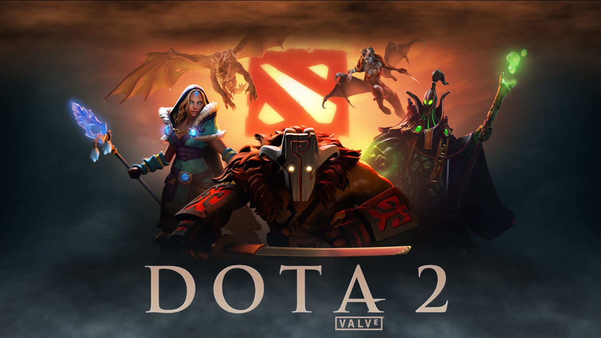 In-game screenshot of Dota 2 showcasing a MOBA battle scene