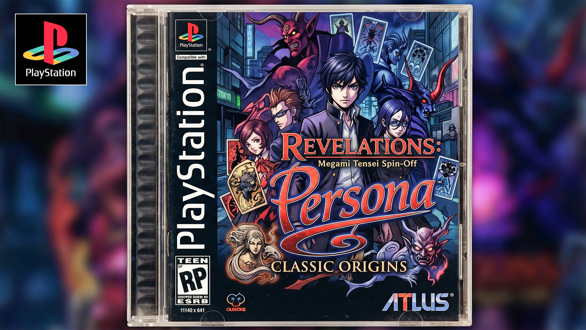 Wahyu: Seni sampul PlayStation 1 asli Persona anu nunjukkeun akar poék tina spin-off Megami Tensei