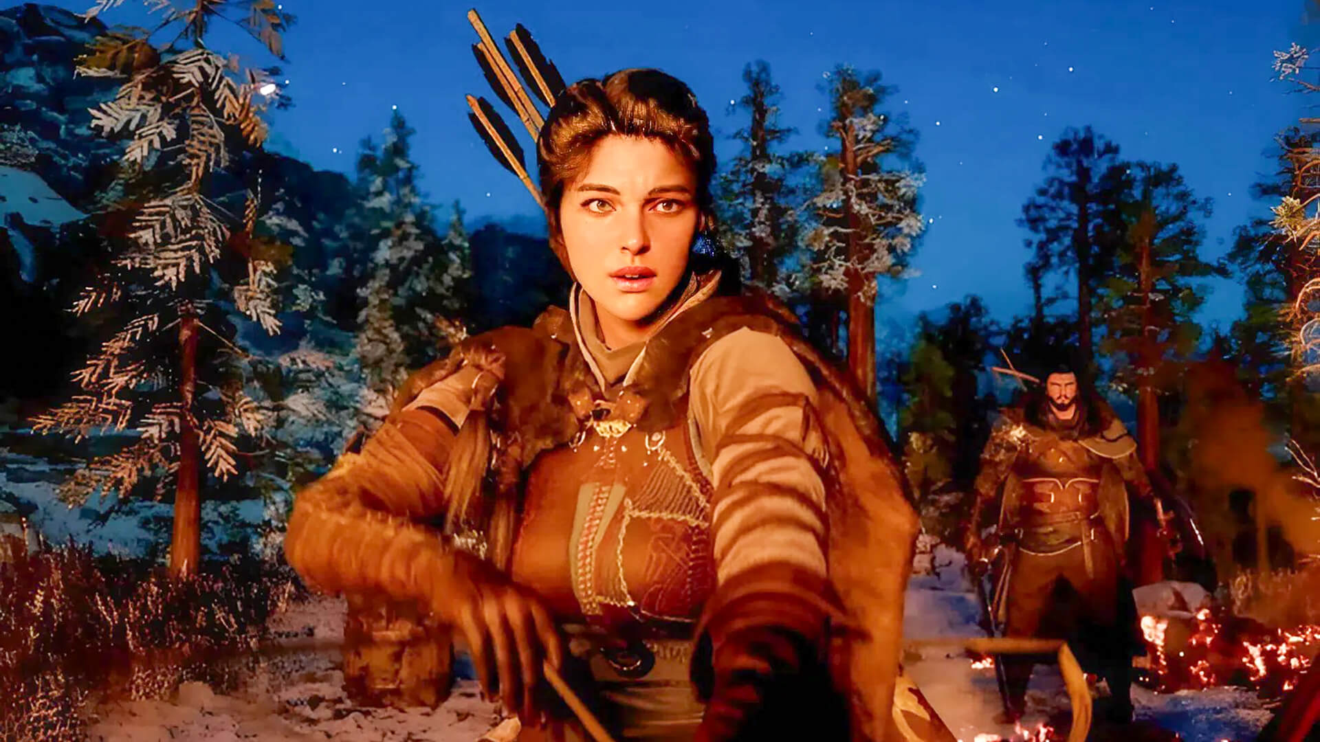 Crimson Desert archer character Damiane performing ranged bow combat attacks