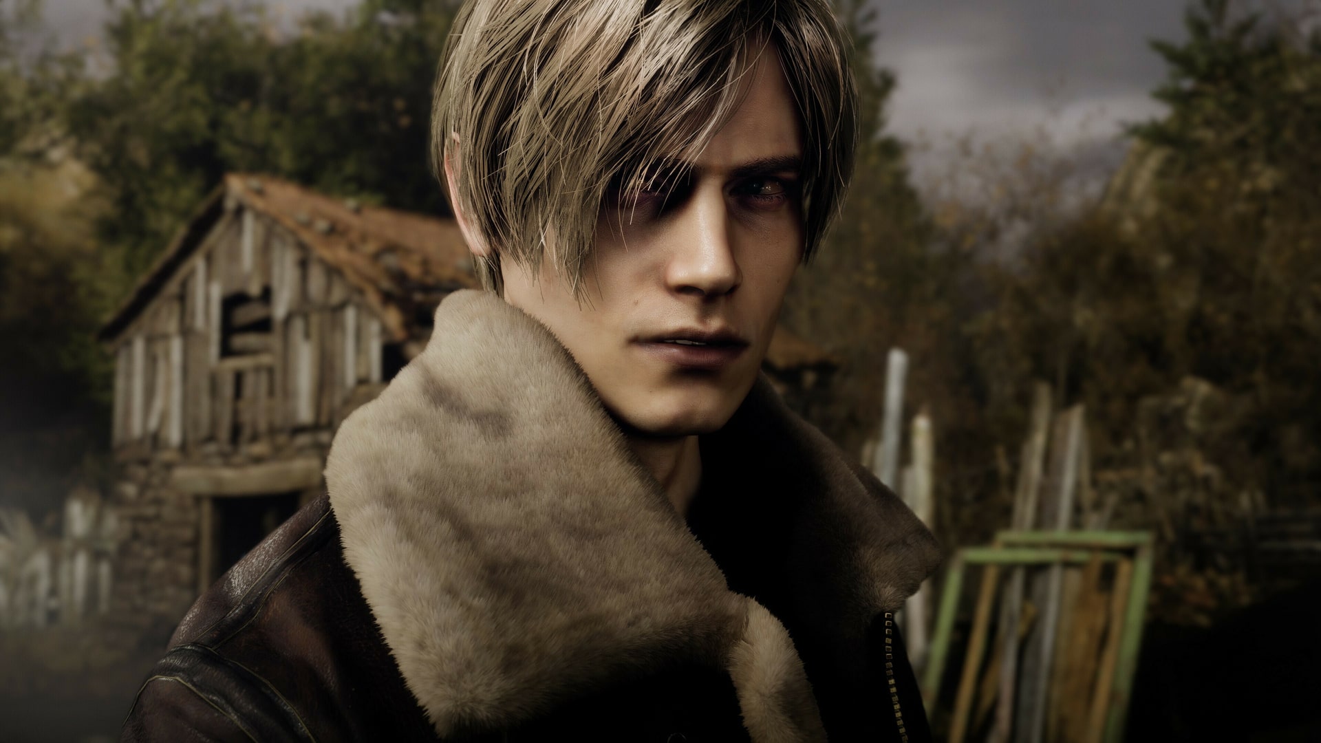 Portrait of Leon S. Kennedy from Resident Evil 4 in his iconic look