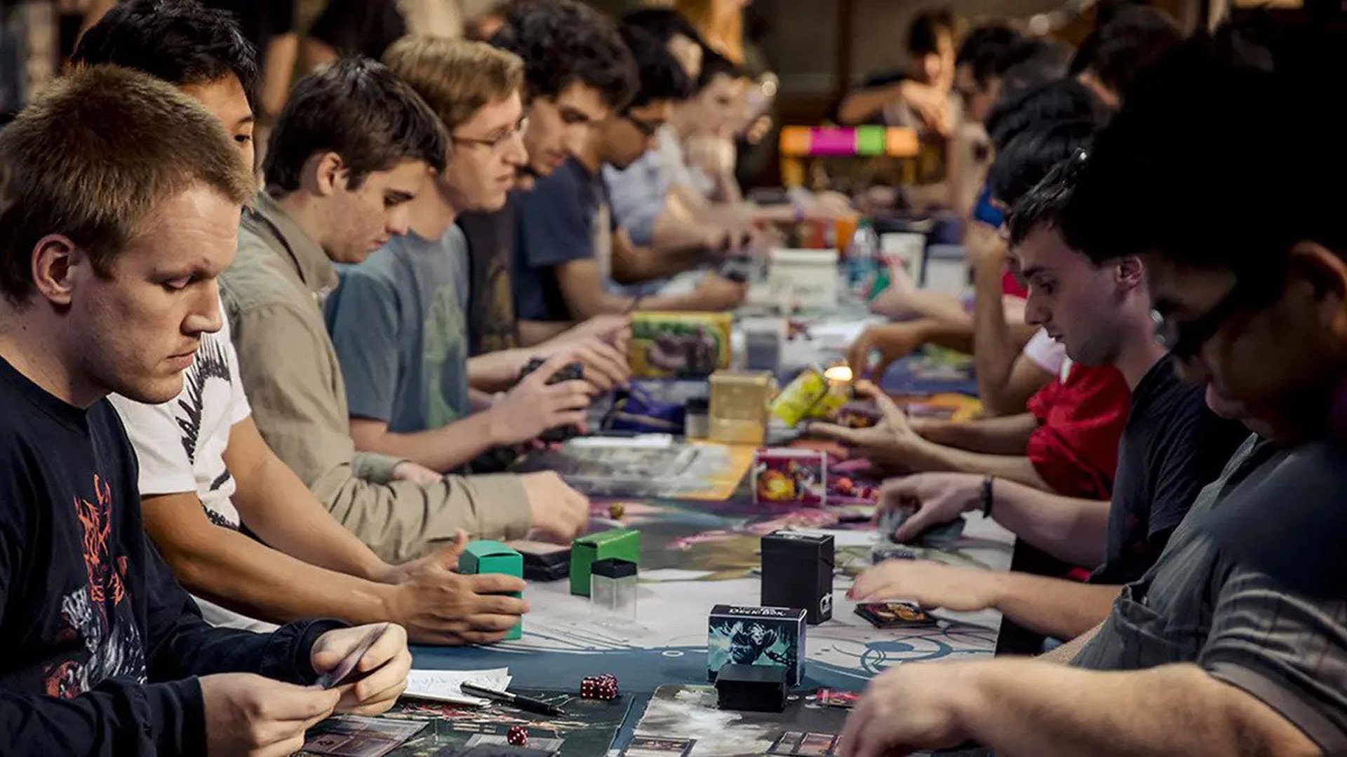Magic: The Gathering - A Journey into the Realm of Strategic Card Gaming A dynamic display of Magic: The Gathering cards, illustrating the rich artwork and strategic depth of this iconic collectible card game.