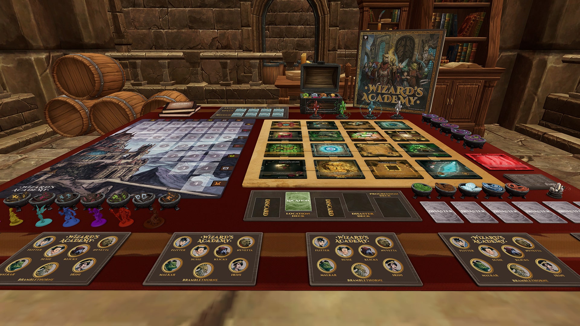 Screenshot of Tabletop Simulator showing a virtual gaming environment with various board game elements and tools, illustrating its versatility in digital board gaming.
