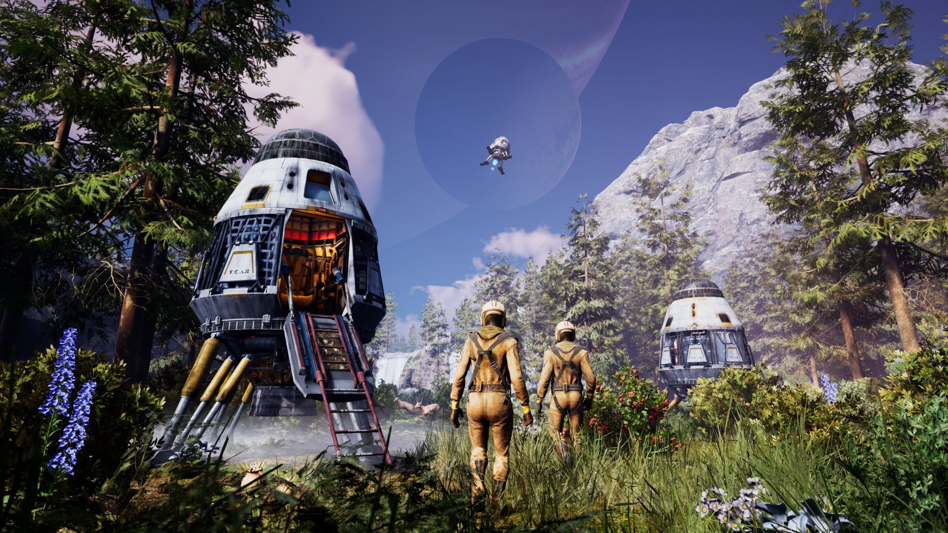 Gameplay image of Icarus, highlighting its survival mechanics in a lush, hostile environment