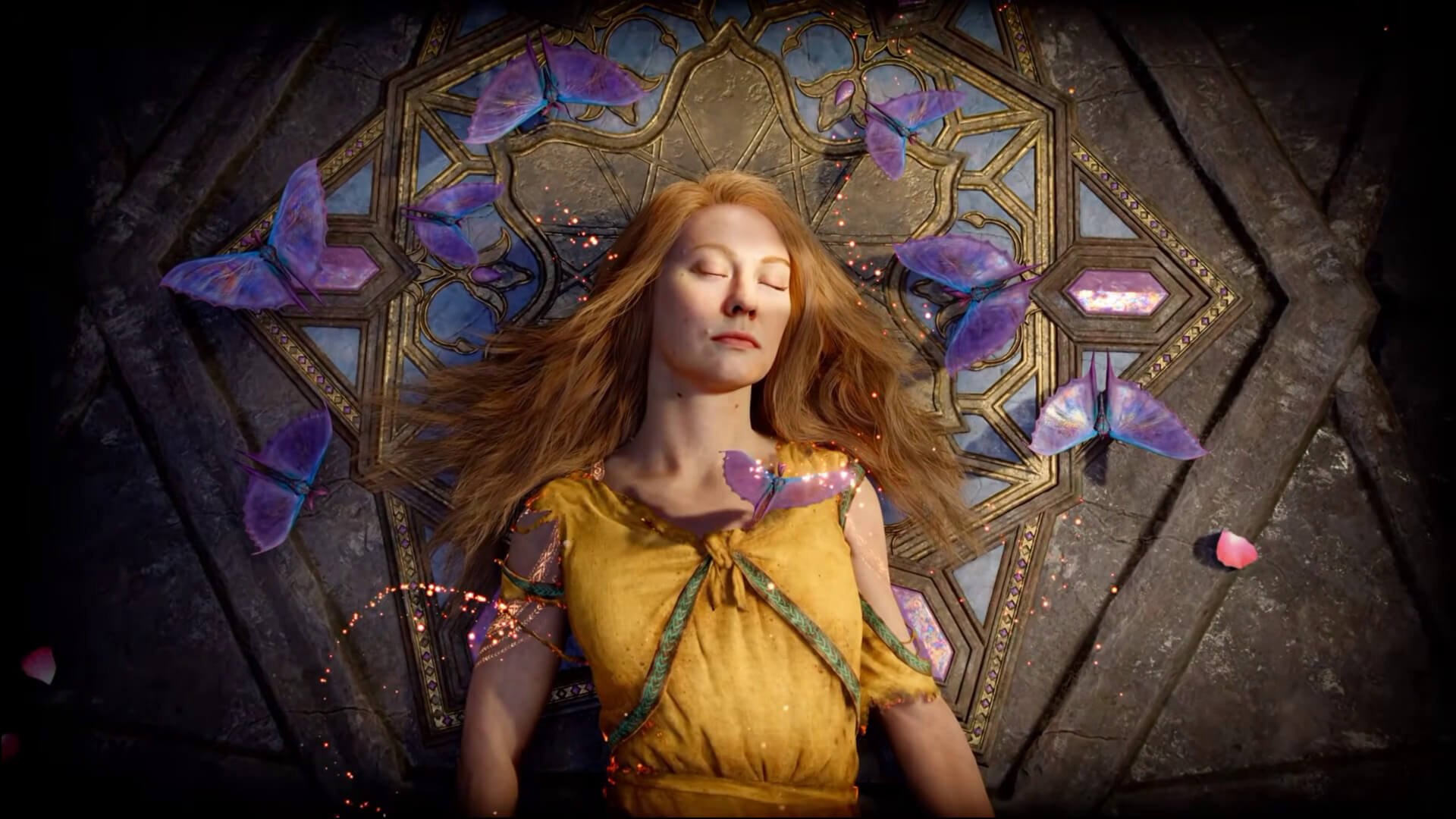Atizay pwomosyonèl ofisyèl pou God of War Laufey, ki montre Laufey kanpe nan yon forè jele Nòdik ak yon rach Leviathan ki klere nan men l.