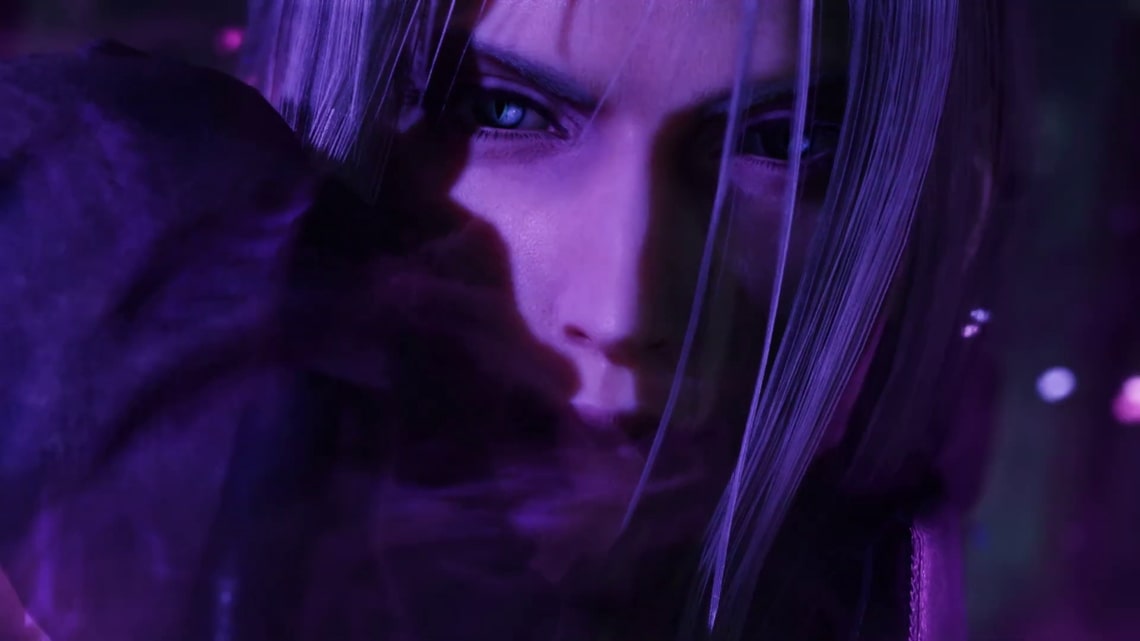 In-game moment from Final Fantasy 7 Rebirth on PS5 Epic scene from Final Fantasy 7 Rebirth video game on PS5, showcasing rich graphics and characters.