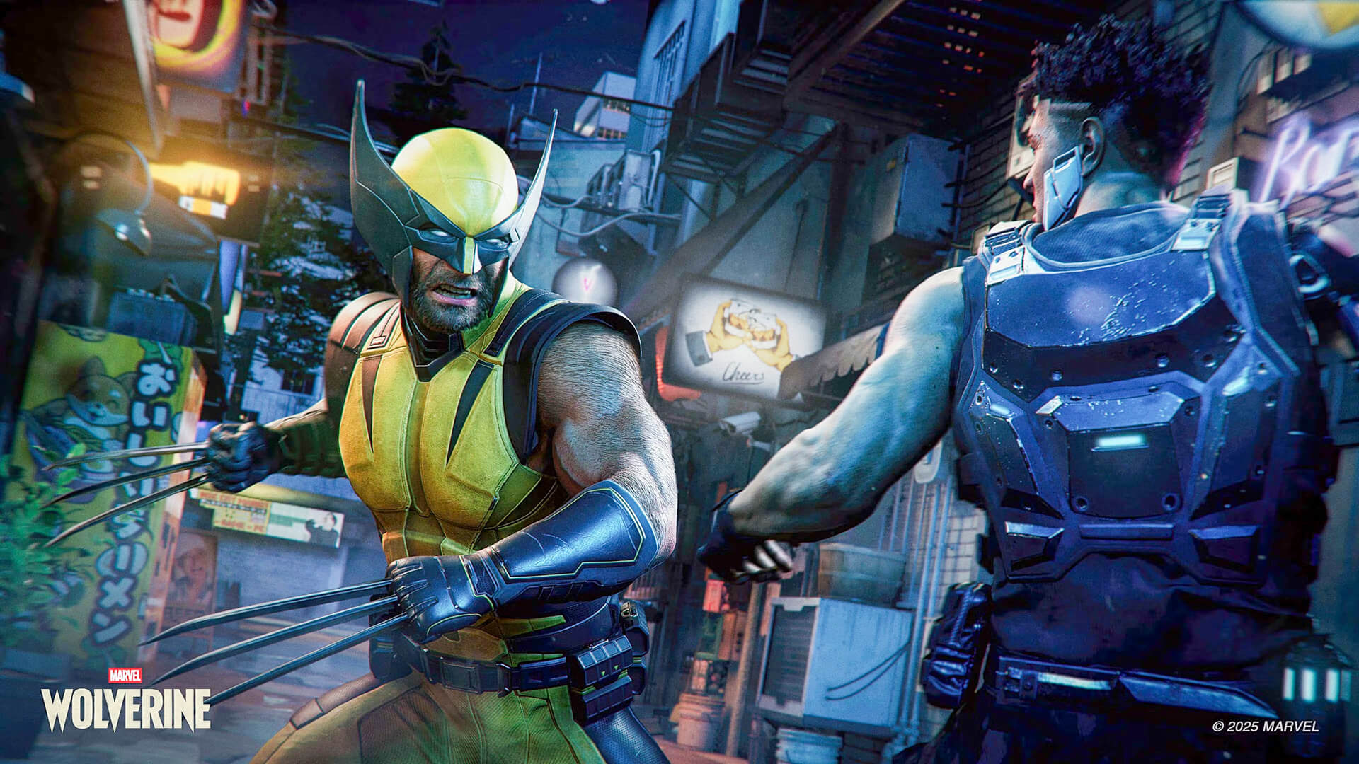 Wolverine executes a brutal, bloody attack with his extended adamantium claws in a close-up gameplay screenshot from Marvel's Wolverine.