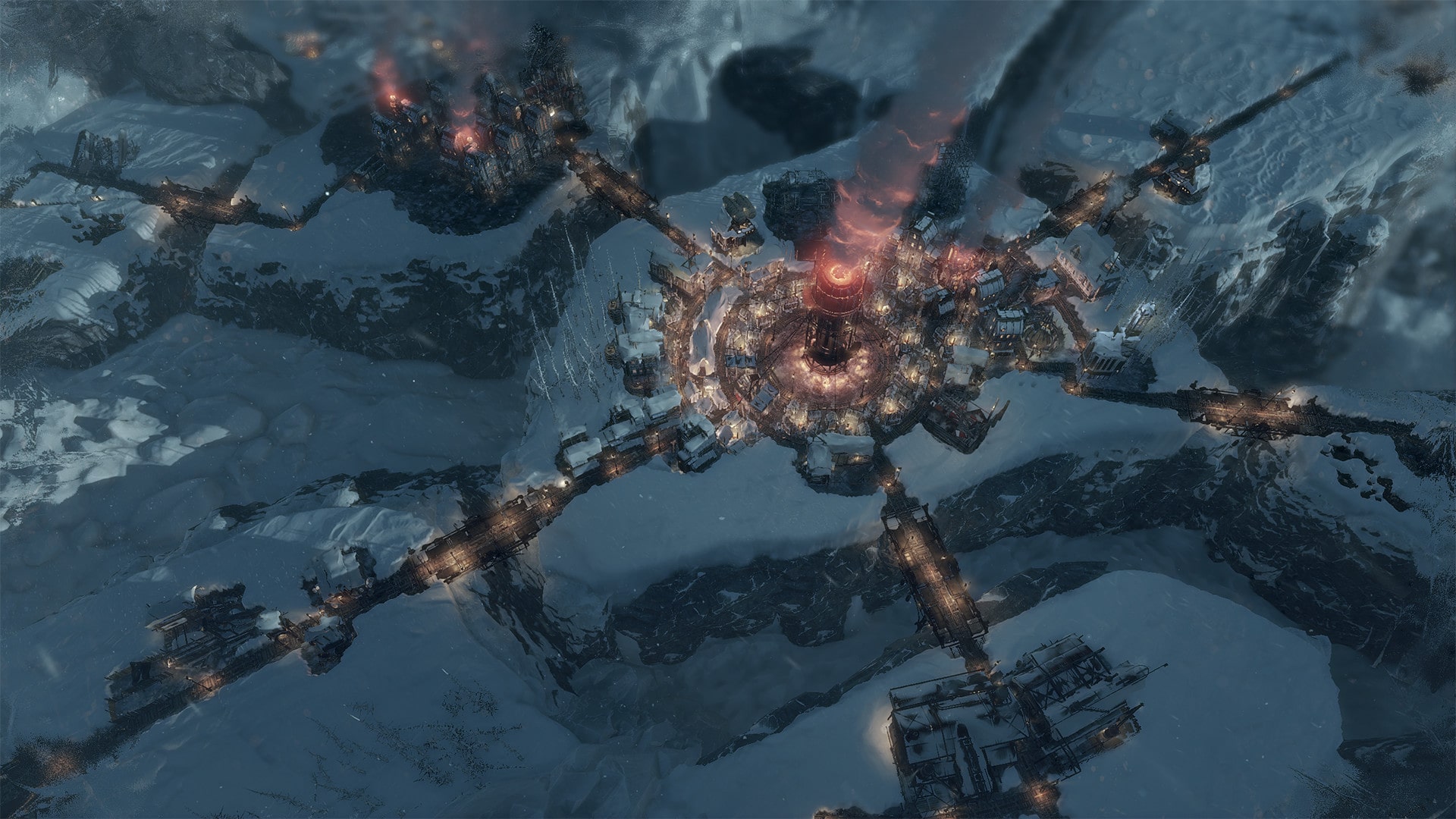 Artwork for Frostpunk's expansion 'The Rifts'