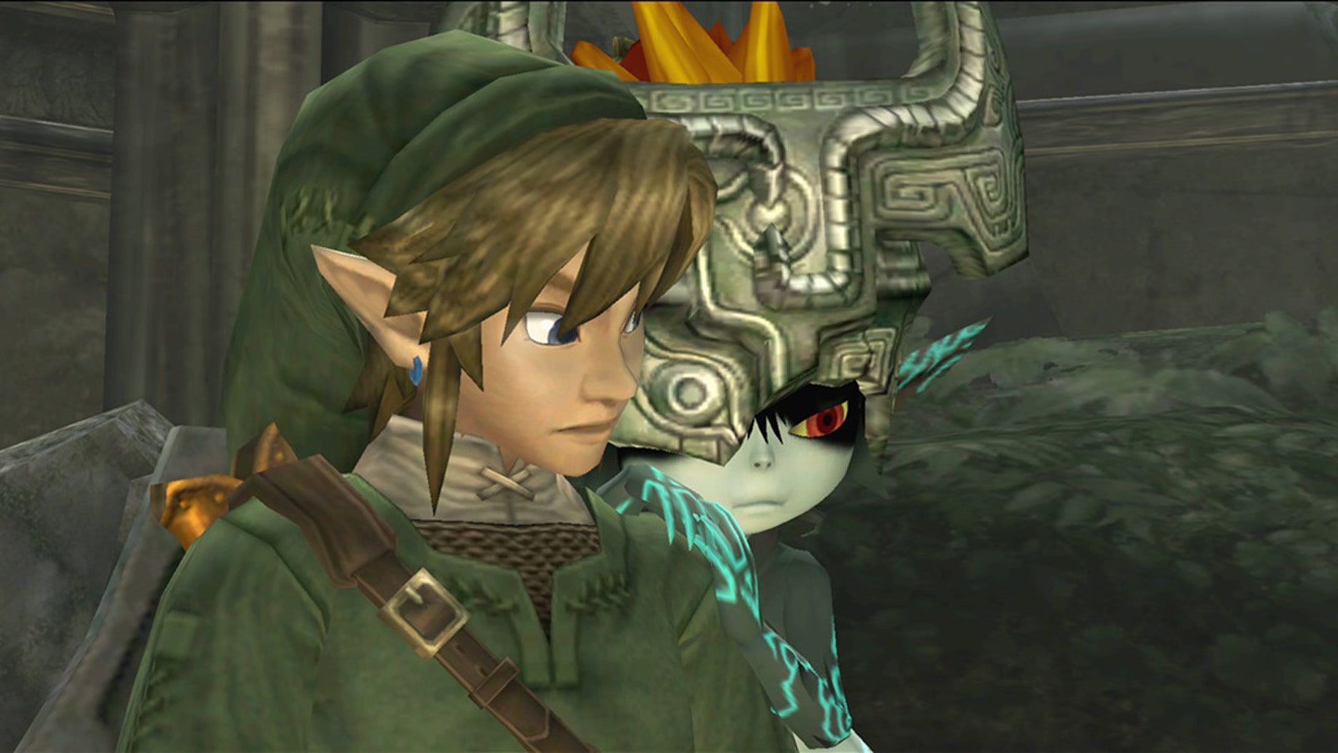 Cover art for The Legend of Zelda: Twilight Princess HD featuring Link and Wolf Link