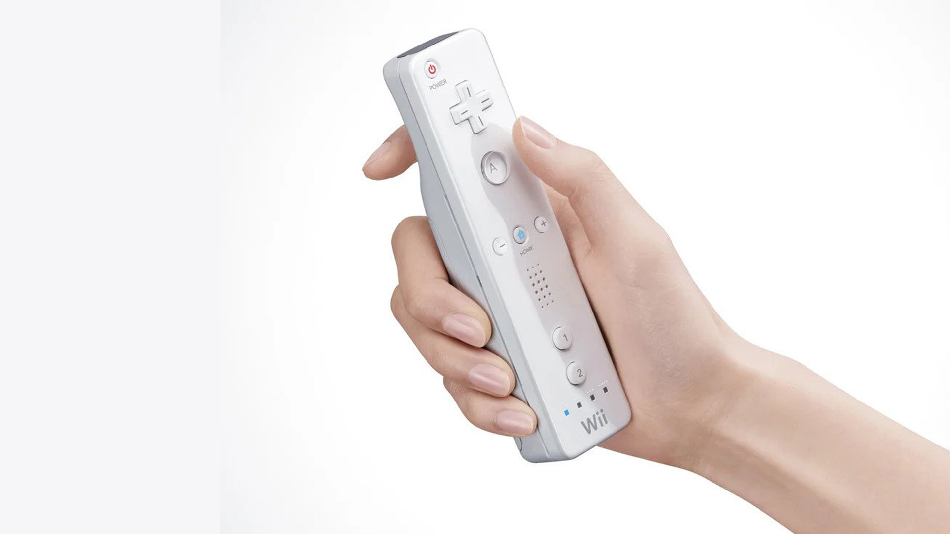 Wii Remote controller on a white background