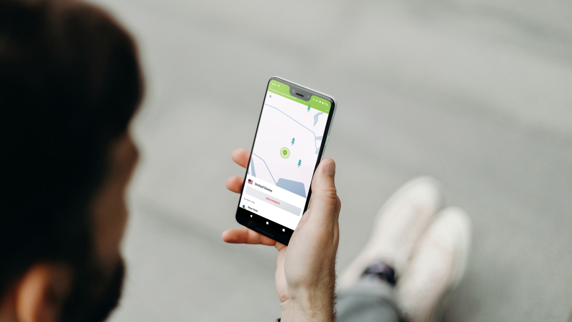 Exploring NordVPN Server Map on Android Detailed view of NordVPN's server selection map on Android