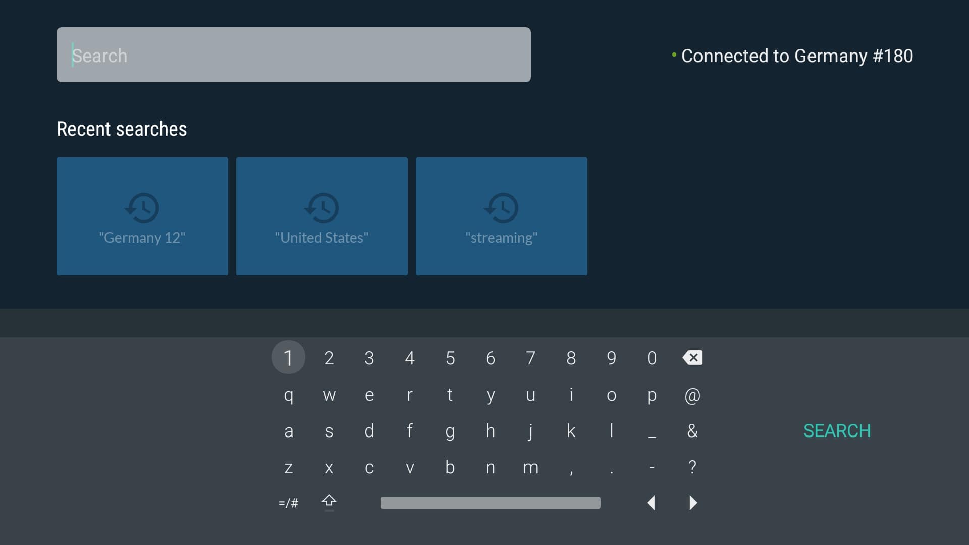 NordVPN app showcasing its features on Android TV, image 3