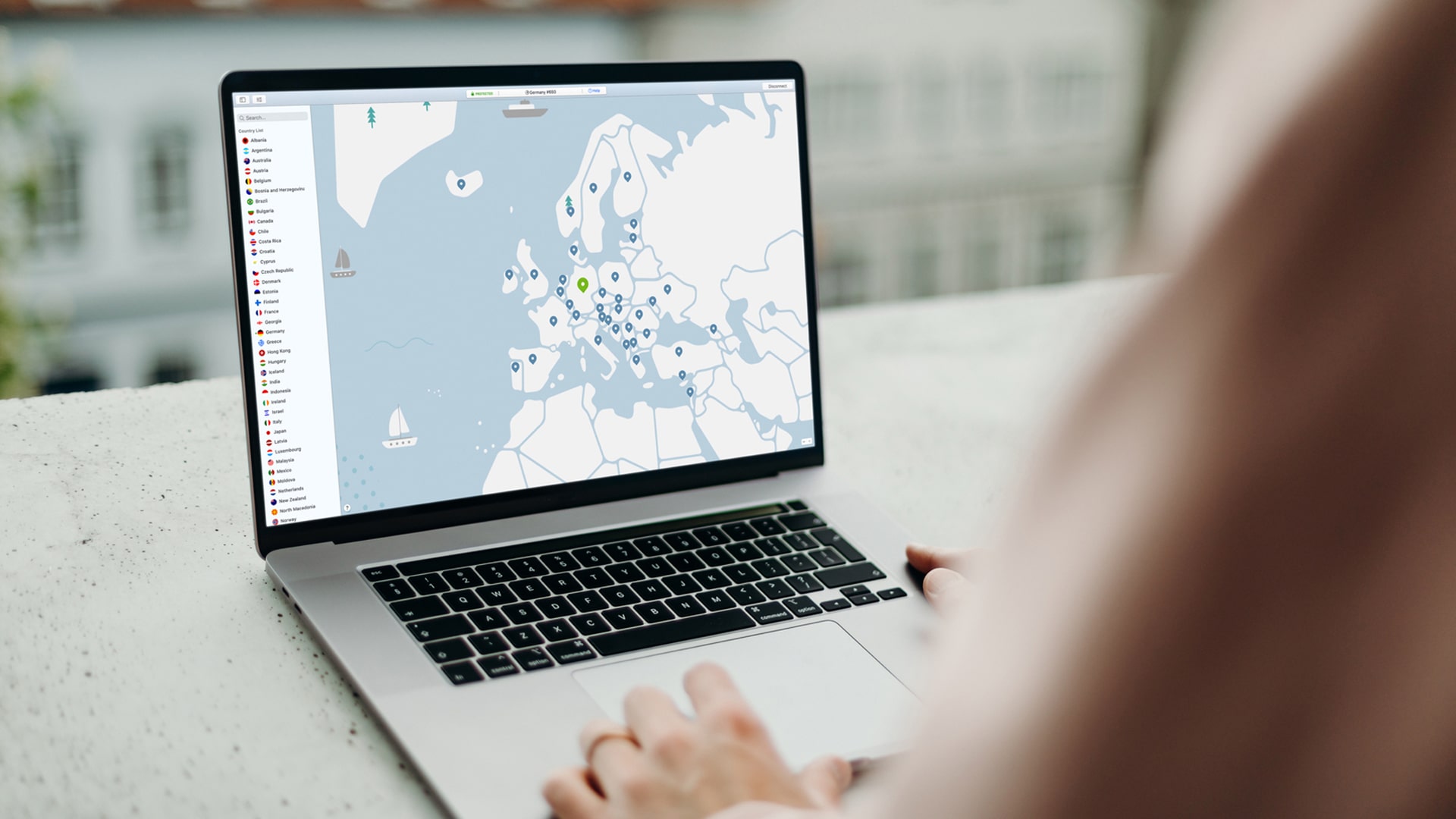 Exploring Server Options in NordVPN for macOS Server list view on NordVPN macOS app