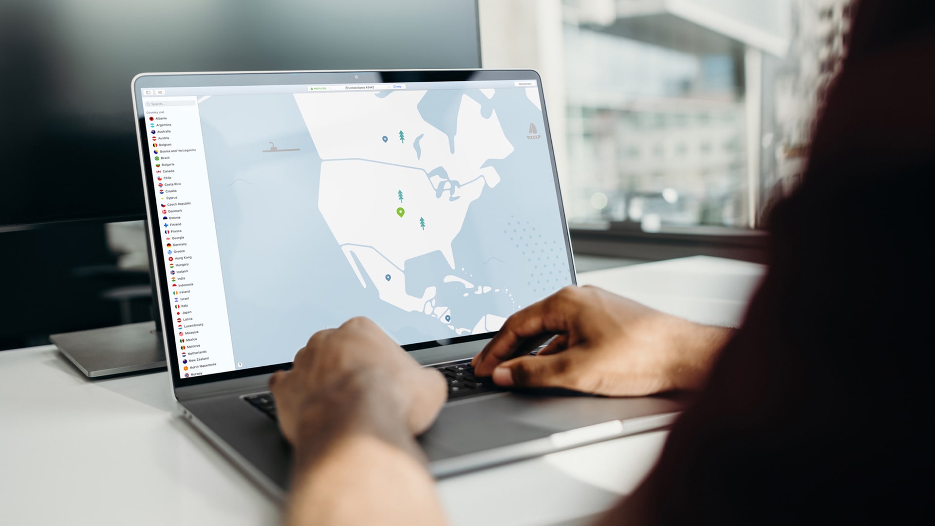 Settings panel of NordVPN on macOS showcasing custom DNS