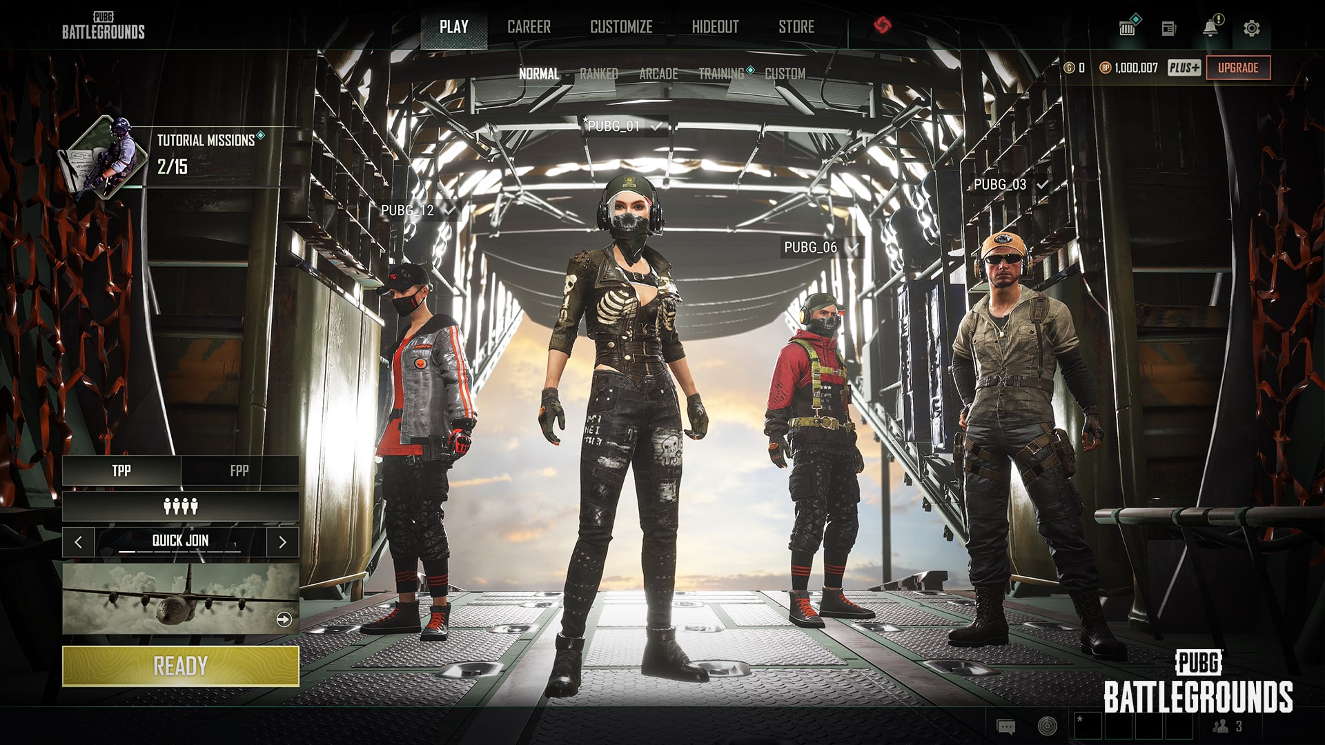 Screenshot of the PUBG Mobile game lobby PUBG Mobile Lobby screenshot