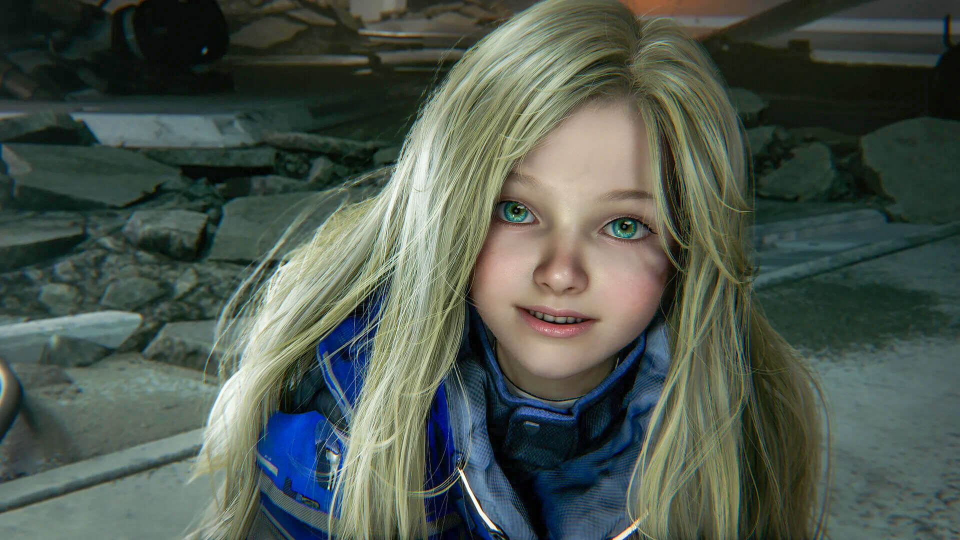 Official cover art for Pragmata featuring a futuristic astronaut protecting a young girl named Diana in a surreal lunar environment.