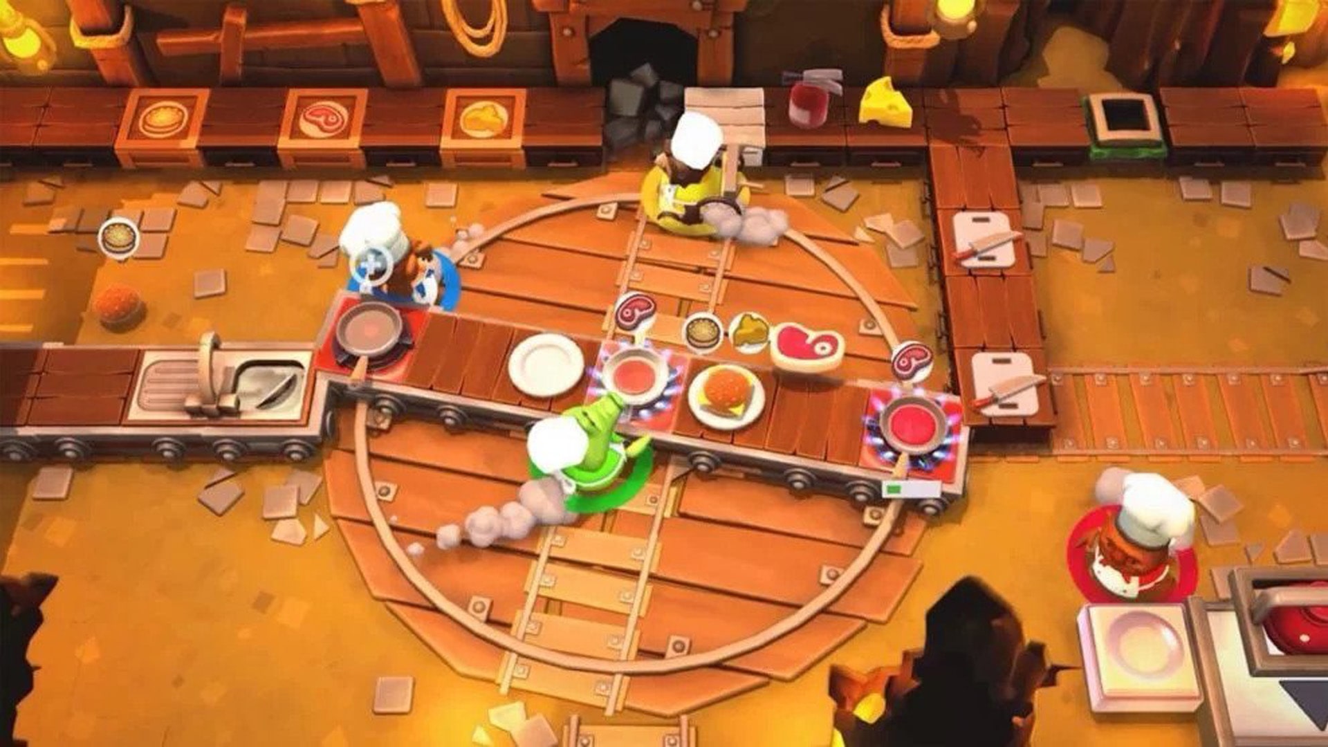 Screenshot from Overcooked! 2, a co-op game on PS4