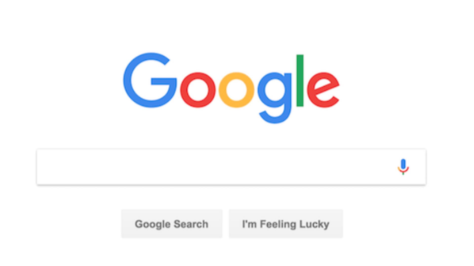 Screenshot of Google Search homepage with an empty search bar, ready for query input