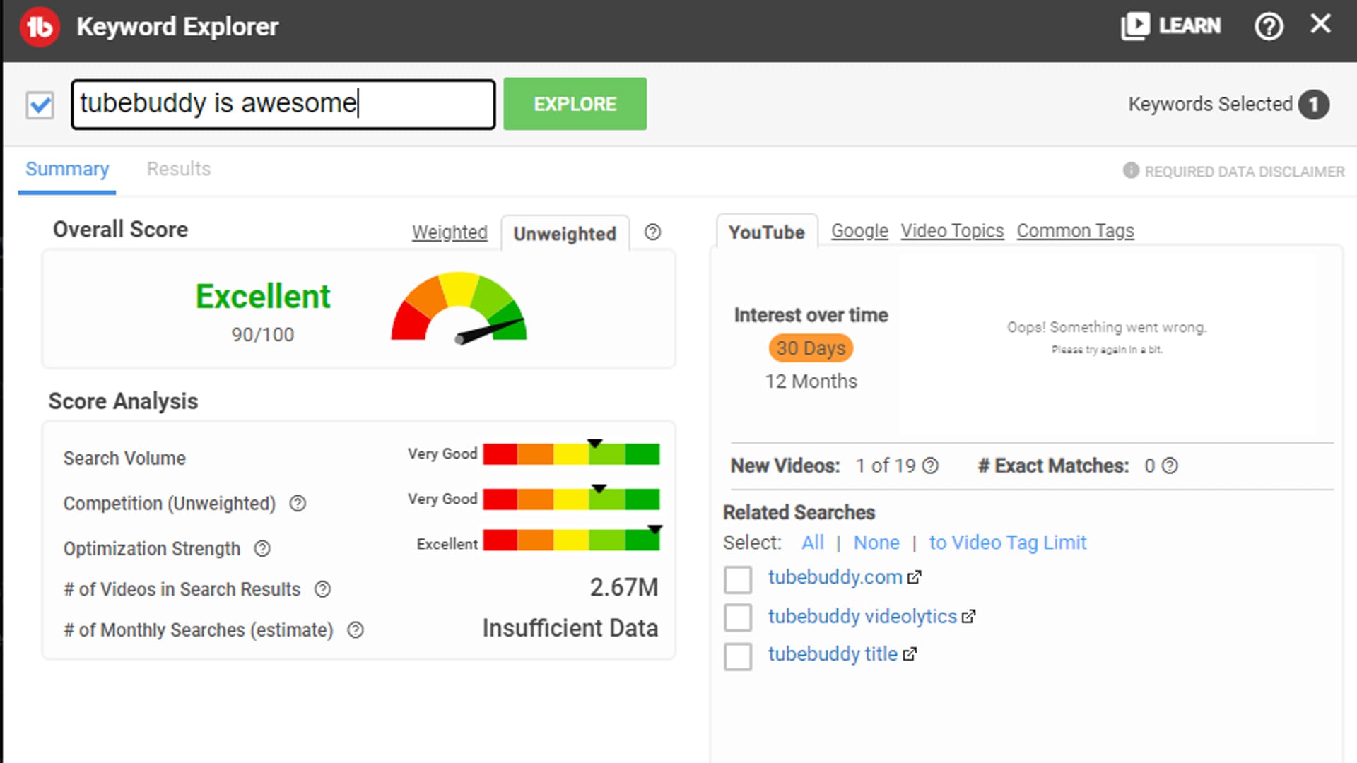 Individual optimizing their YouTube channel using TubeBuddy on a laptop