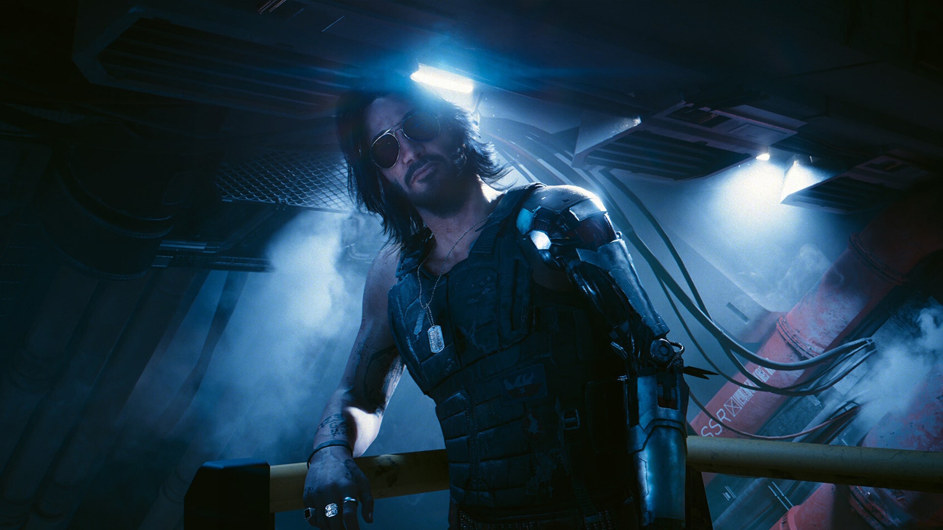 Screenshot of Keanu Reeves in the Cyberpunk 2077 Phantom Liberty Expansion