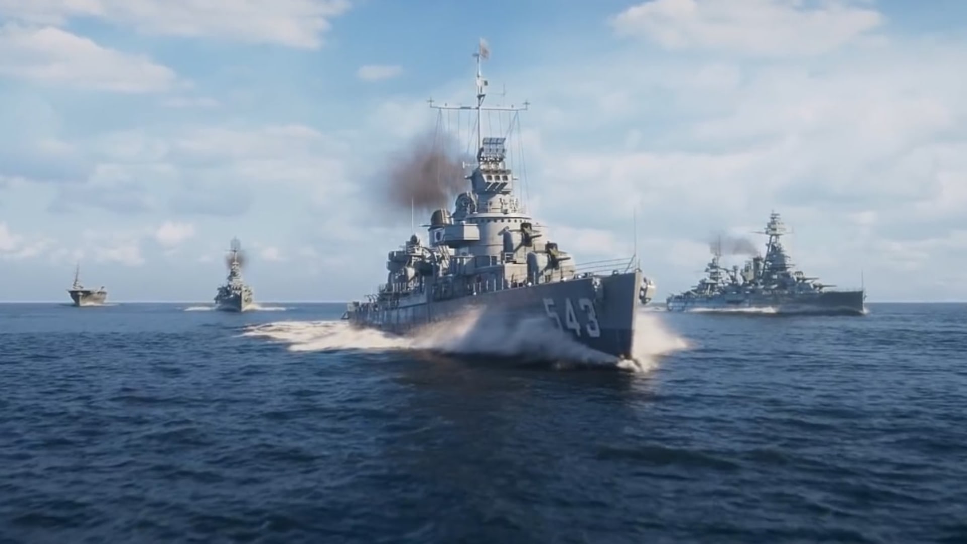 Detailed in-game scene from World of Warships showcasing naval combat