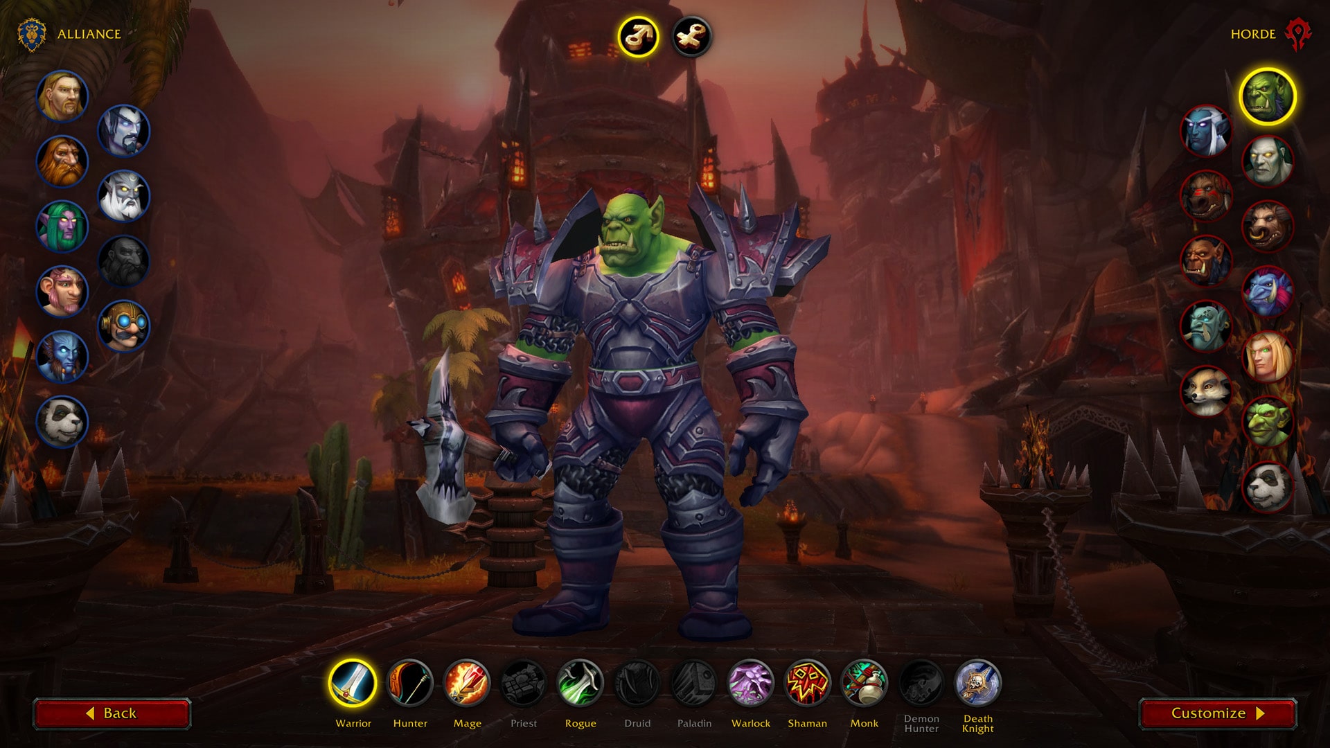 World of Warcraft Character Creator