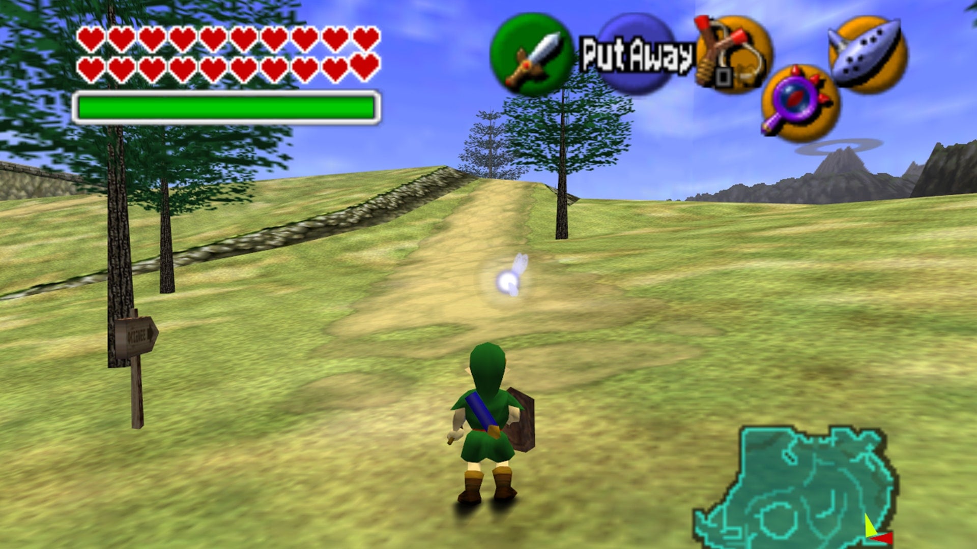 Expansive View of Hyrule Field in The Legend of Zelda: Ocarina of Time