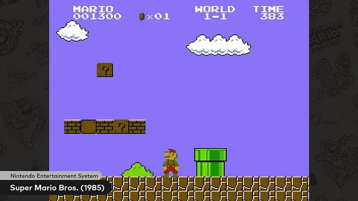 Screenshot from Super Mario Bros video game